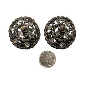 Vintage Starry Night Clip-On Earrings
